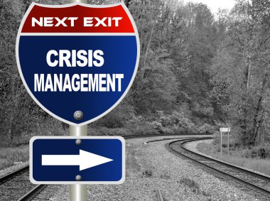 Crisis management road sign