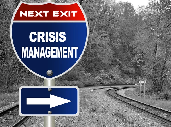 Διαχείρισης κρίσεων πινακίδα — Φωτογραφία Αρχείου