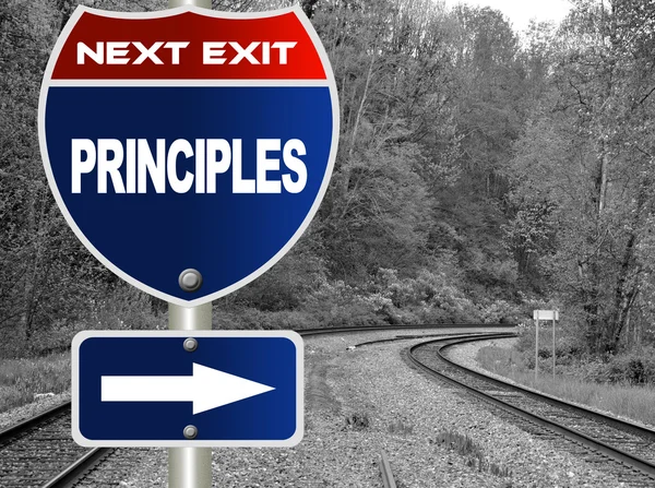 Principles road sign — Stock Photo, Image