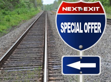 Special offer road sign clipart