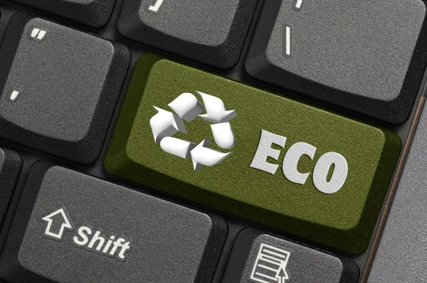 Символ Recycle на клавиатуре — стоковое фото