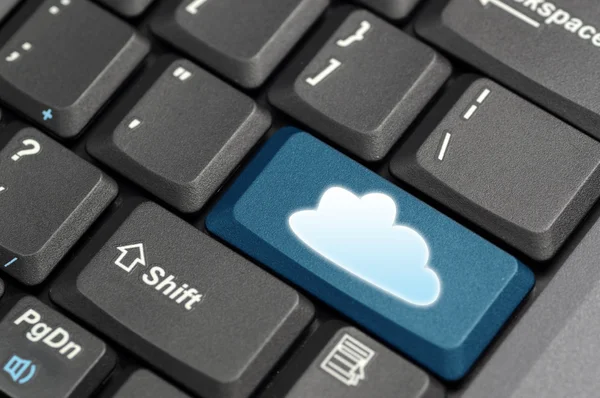 Cloud computing konceptet visar molnet ikonen — Stockfoto