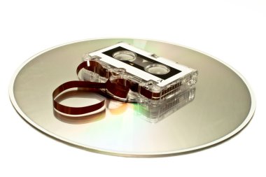 Cassettes vs cds clipart