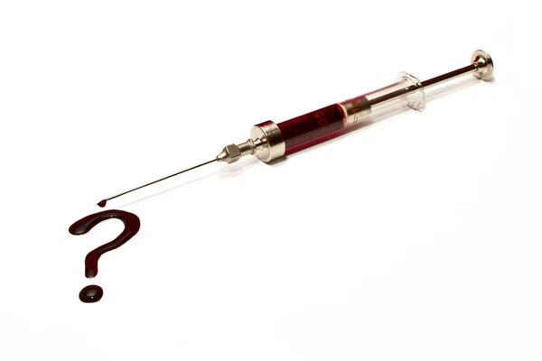 Hiv syringe — Stock Photo, Image