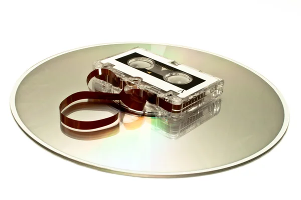 stock image Cassettes vs cds