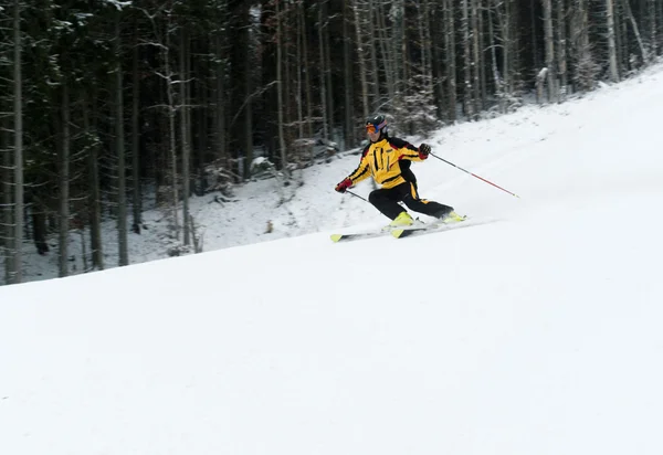 Лыжный спорт в Буковеле — стоковое фото