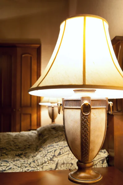 Klasyczny wystrój wnętrz z Lampa — Zdjęcie stockowe