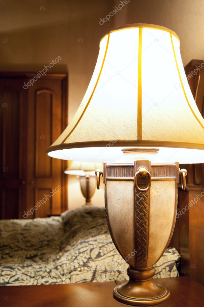 Classic interior with lamp