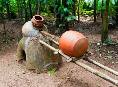 Ancient distiller for cashew fenny drink.Goa clipart