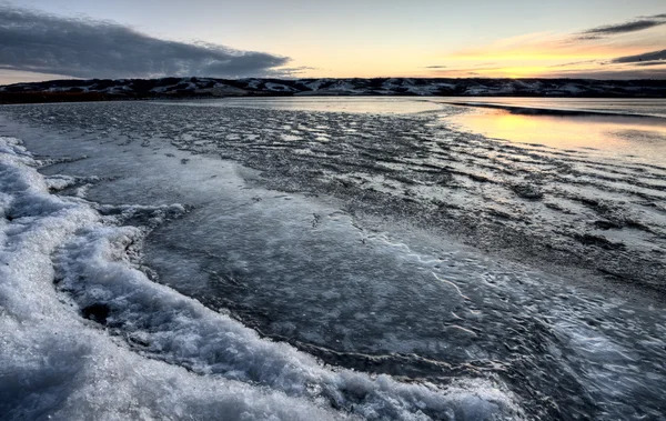氷湖の形成 — ストック写真