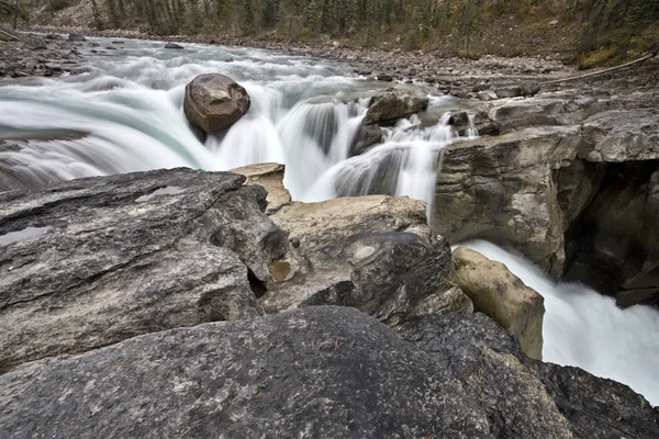 Sunwapta водоспад Альберта, Канада — стокове фото