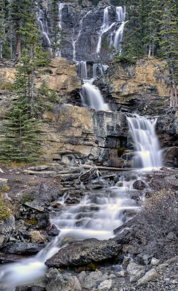 Cachoeira Tangle Alberta Canadá — Fotografia de Stock