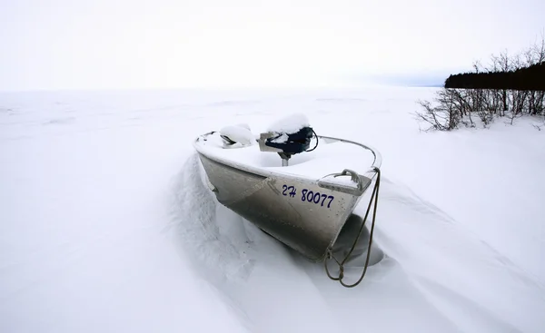 Fishing Boat Winter — Stok fotoğraf
