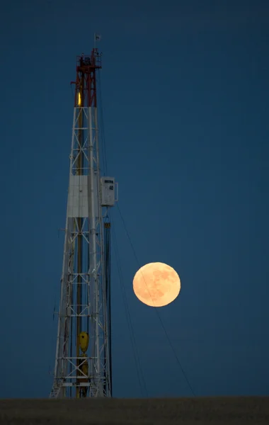 Night Shot Drilling Rig — Stock Photo, Image