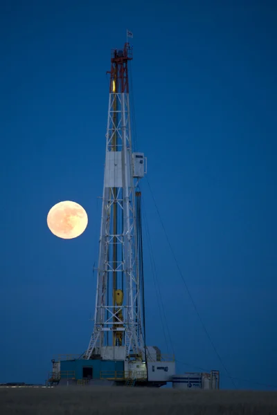 Night Shot Drilling Rig — Stock Photo, Image