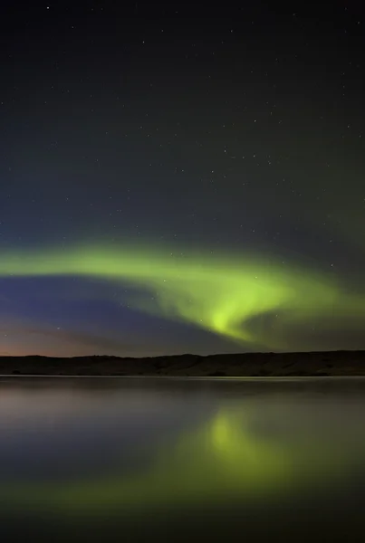 Noční snímek severní polární záře — Stock fotografie