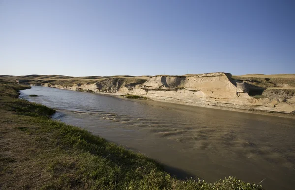 Milk River Alberta Badlands — Stock Photo, Image