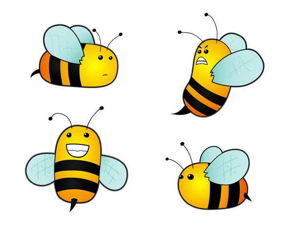 Kreslený včely — Stockový vektor