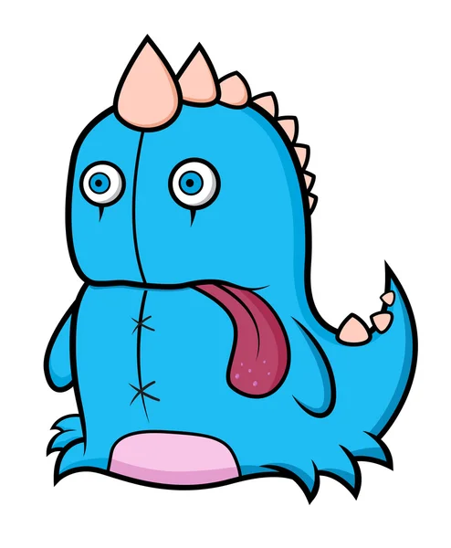 Monstre dinosaure bleu — Image vectorielle