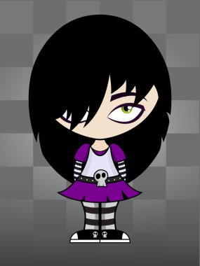 Emo girl clipart