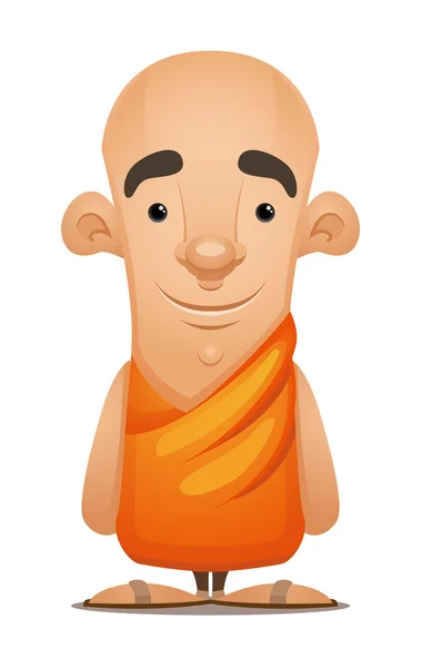 Buddhista szerzetes — Stock Vector