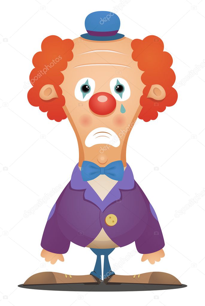 Clown Triste Image Vectorielle Realillusuion 9010092