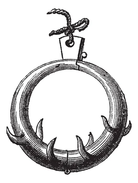 Fig. 61. ring opening om te winnen, vintage gravure. — Stockvector