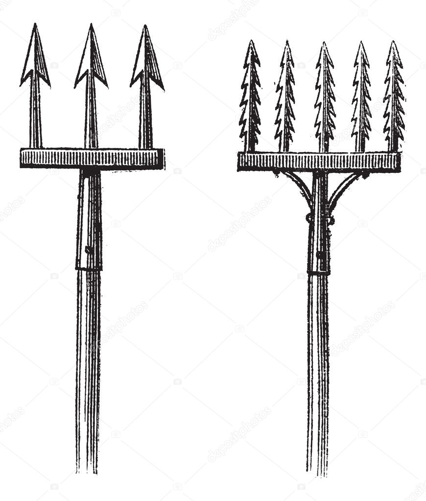 Fig. 88. Spears. Fig. 89. Fisheries without the fisherman, vinta