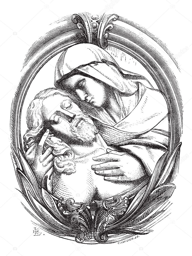 A pieta is the Hospice of Genoa, a medallion attribute Michelang