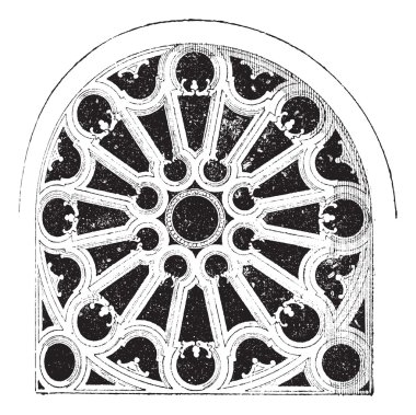 Rose Renaissance, In the Church of Sainte-Clotilde Andelys, vint clipart