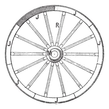 Arabanın, antika gravür.