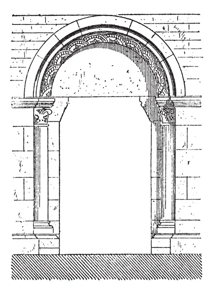 Ворота винтажной гравюры Бона — стоковый вектор