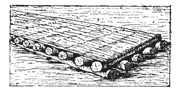 Phönizische Floßgravur — Stockvektor