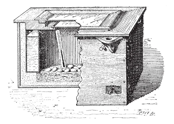 Инкубационная гравировка — стоковый вектор