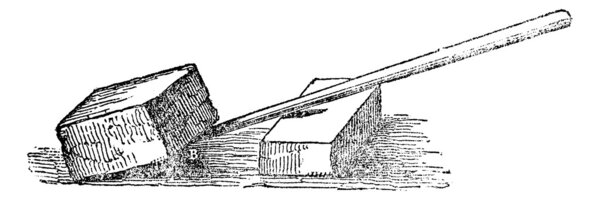 Lever, vintage engraving.