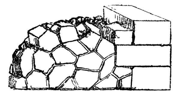 Louco pavimentação dos romanos contém articulações em todas as direções, vi — Vetor de Stock