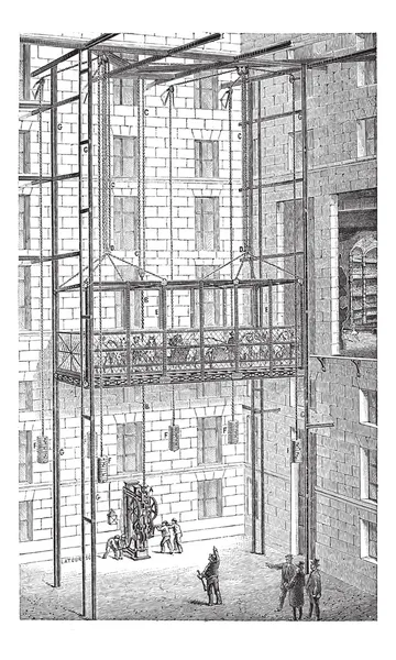 Лифт в Большой опере Парижа во Франции — стоковый вектор