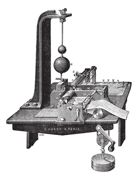?Copia del telegrafo? di Bernhard Meyer incisione vintage — Vettoriale Stock