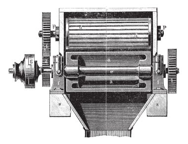 malt birası makinesi vintage gravür yapma