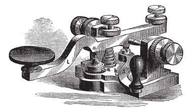 Fig. 8. Morse manipulator, vintage engraving. clipart