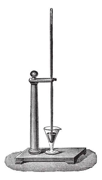 Demonstration av barometer vintage gravyr — Stock vektor