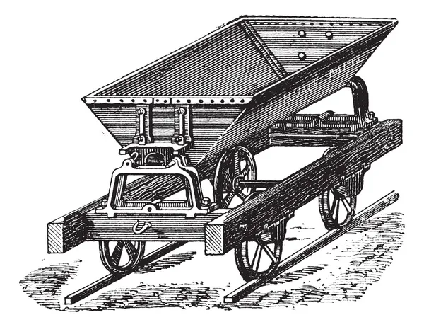 Der Kippkasten mit Blech und doppeltem Drehschalter — Stockvektor