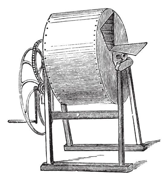 Roda máquina de lavar roupa vintage — Vetor de Stock