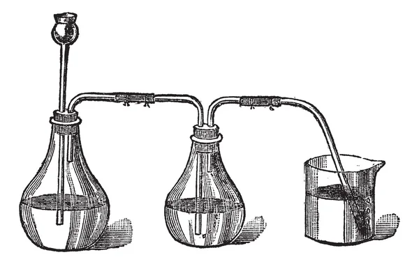 Ropa de ácido sulfhidrílico, grabado vintage . — Archivo Imágenes Vectoriales