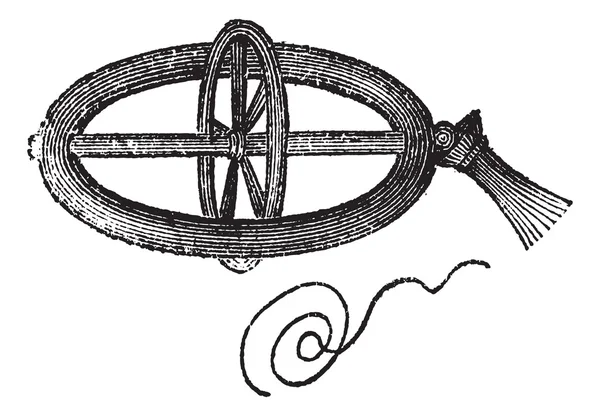 Armillary Top, винтажная гравировка — стоковый вектор