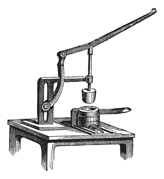 Toggle Press, vintage engraving — Stock Vector