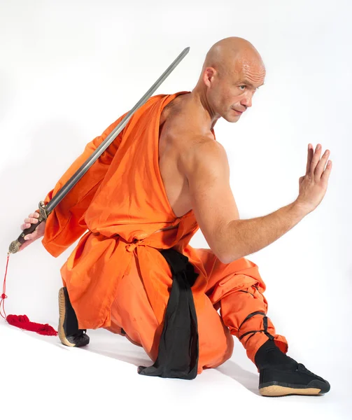 Shaolin warrior monk — Stock Fotó