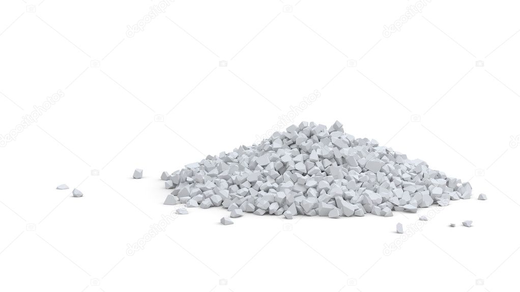 Pile of white stones