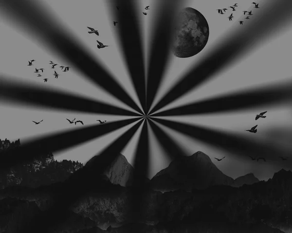 Schwarzer Mond — Stockfoto