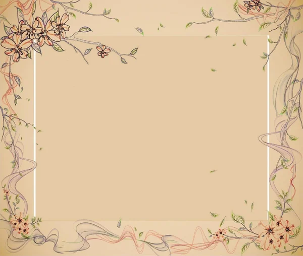 Floral border frame — Stock Photo, Image